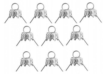 Zawieszki do bombek 7mm srebrne haczyki 10 sztuk