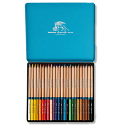 Kredki akwarelowe 24kol. Renesans - zestaw w metalowym pudełku