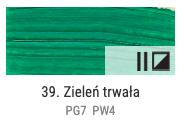 Farba olejna Renesans 60ml Olej For Art  - 39 Zieleń permanentna