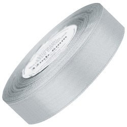 Wstążka satynowa jasna srebrna 25mm - 32mb