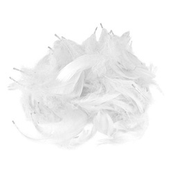 Piórka dekoracyjne  9-17cm 10g białe - Loveart