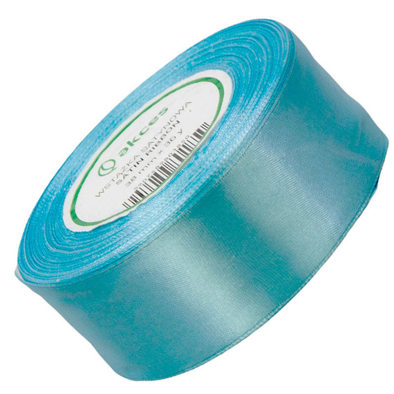 Wstążka satynowa niebieska 38mm - 32mb