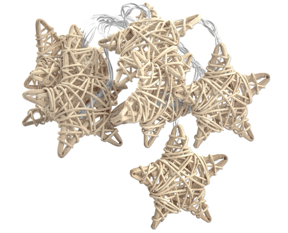 Świecące gwiazdki ratanowe led 7cm