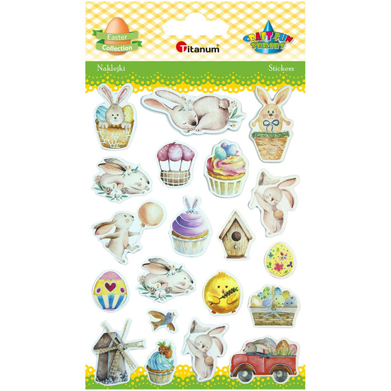 Naklejki wielkanocne mix 20szt