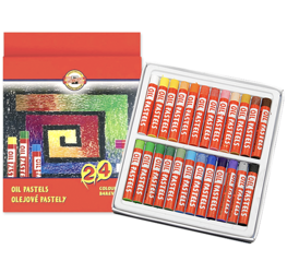 Pastele olejne okrągłe  Koh-I-Noor, 24 kolory