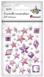 Kryształki samoprzylepne mix wzorów 39szt.