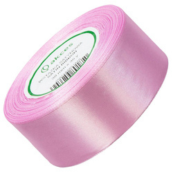 Wstążka satynowa fiołkowa różowa 38mm - 32mb