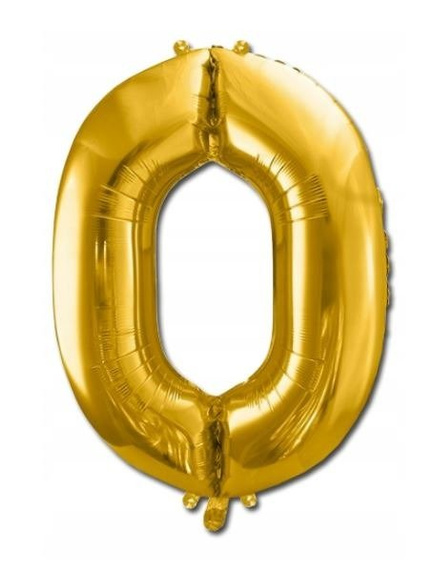 Balon foliowy XXL złoty - cyfra 0