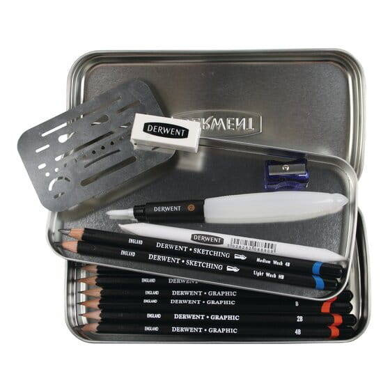 Zestaw artystyczny ołówków Derwent w metalowym pudełku