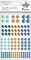 Kryształki perełki samoprzylepne mix 120szt.