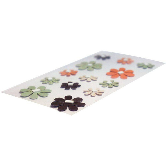 Naklejki papierowe kwiaty mix 13szt pastelowe