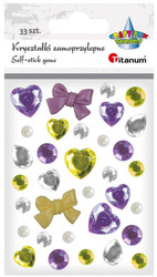 Kryształki samoprzylepne mix wzorów 33szt.