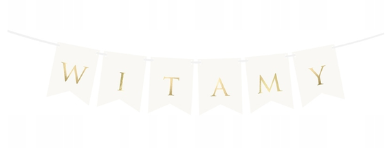 Baner weselny WITAMY 80 cm