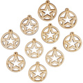 Drewniana ozdoba zawieszka bombka 6cm - Gwiazda - 10szt