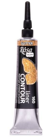 Farba akrylowa konturowa Rosa Talent 20ml Brokatowa Złota