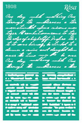 Szablon plastikowy samoprzylepny 13x20cm Rosa Talent 1808 Pismo