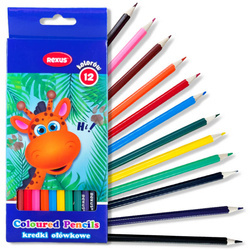 Kredki ołówkowe sześciokątne 12 kolorów