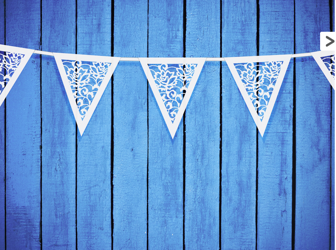 Girlanda papierowa perłowa trójkąty 1 szt