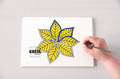 Żółty papier kopiujący na tkaniny - kalka A3