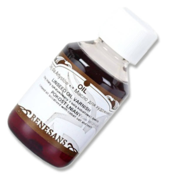 Pokost lniany do farb olejnych 100ml Renesans