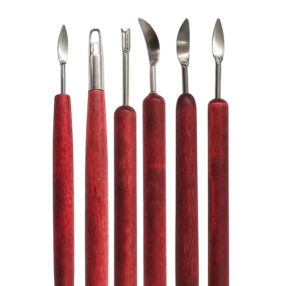 Zestaw narzędzi do modelowania gliny - 6 narzędzi 