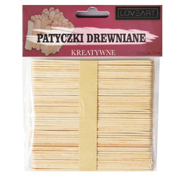 Patyczki kreatywne naturalne 75x6x2 mm - 50szt