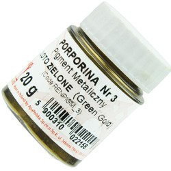 Porporina proszek do spękań pigment - złoto zielone 20g Renesans
