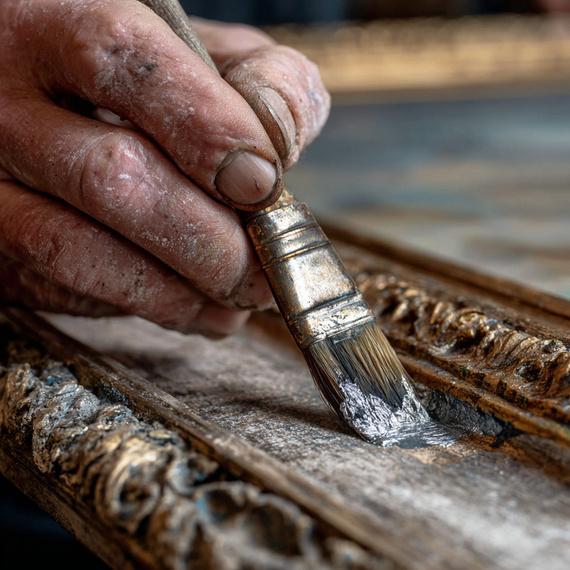 Folia do złoceń w płatkach - Loveart - srebrna