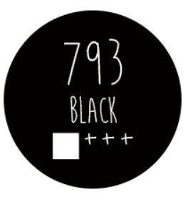 Farba akrylowa LOVEART 100ml - black 793 - czarna