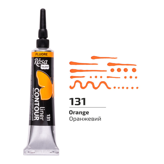 Farba akrylowa konturowa Rosa Talent 20ml Fluorescencyjna Pomarańczowa