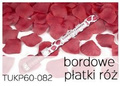 Tuba strzelająca - bordowe płatki róż 60cm