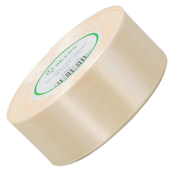 Wstążka satynowa kremowa 38mm - 32mb