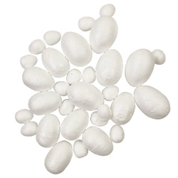 Jajka wielkanocne styropianowe miks rozmiarów - 32szt