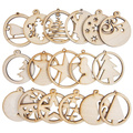 Holz-Christbaumanhänger Set 17 Stück  - Muster-Mix - 6 cm