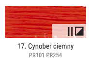 Farba olejna Renesans 60ml Olej For Art  - 17 Cynober ciemny