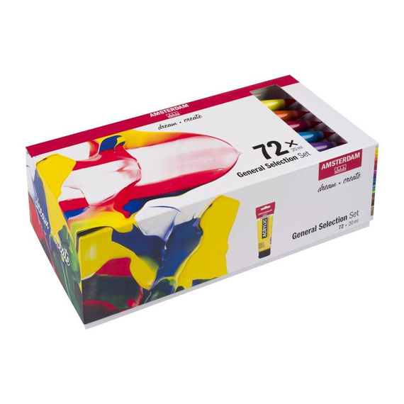 Zestaw farb akrylowych Amsterdam 72x20ml 
