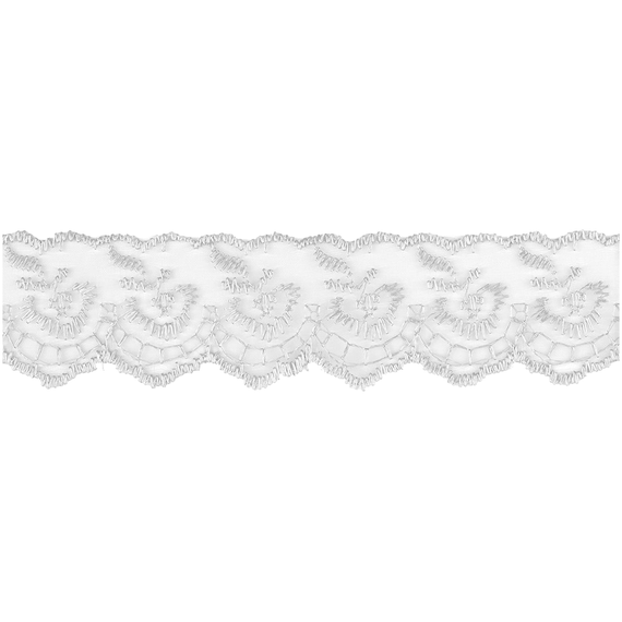 Koronka stylonowa biała 38mm x 2m