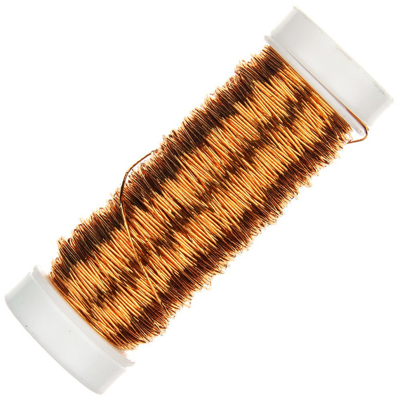 Drut florystyczny Pet w rolce - pomarańczowy 0,5mm 25g