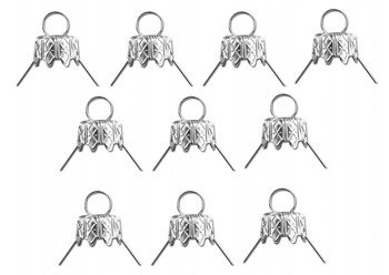 Zawieszki do bombek 12mm srebrne haczyki 10 sztuk