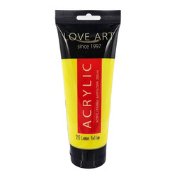 Farba akrylowa LoveArt 200ml - 215 Lemon Yellow - żółta (cytrynowa)