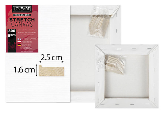 Podobrazie malarskie LOVEART 18x24 cm - płótno bawełniane 300g/m²