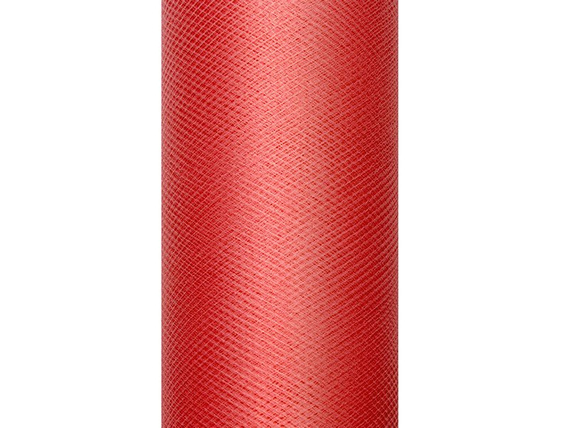 Tiul dekoracyjny na rolce 30cm 9m - 007 czerwony