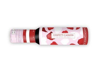 Tuba Granat z sercami i płatkami róż 30cm