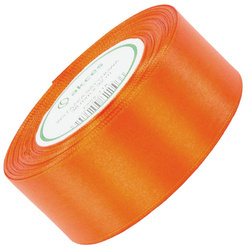 Wstążka satynowa neonowa pomarańcz 38mm - 32mb