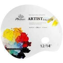 Paletki malarskie jednorazowe papierowe 250 g/m² - 12/14" - 10 arkuszy