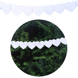 Girlanda bibułowa SERCA 300cm biała