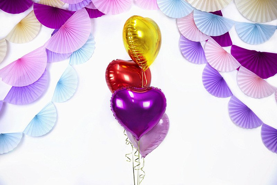 Balon foliowy serce 45 cm - 019 złoty