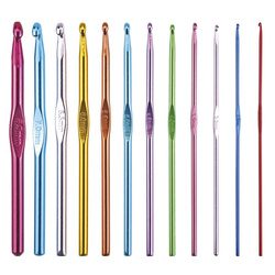 Zestaw do szydełkowania - metalowe szydełko 12 sztuk