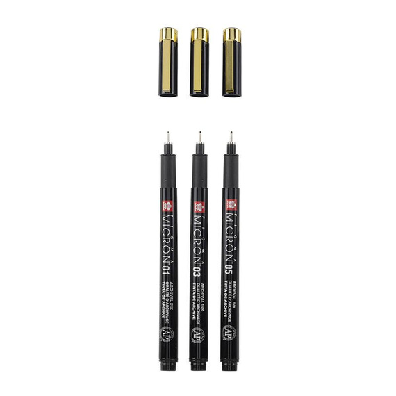 Zestaw cienkopisów Pigma Micron BLACK YOS - 3szt.