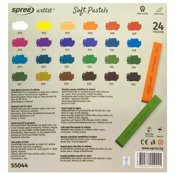 Pastele suche Koh-I-Noor Extra Fine zestaw 24 kolorów